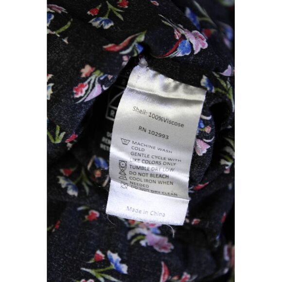 Thakoon Collective Womens Watercolor Floral Jumpsuit Black Size 8 13470178 - Picture 5 of 5